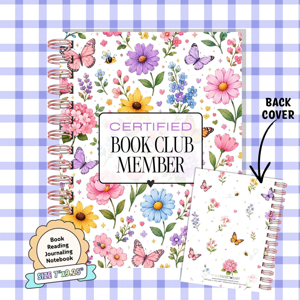 Deluxe Book Reading Journal - Coil Bound - Floral