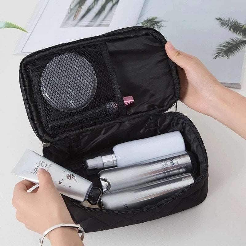 Deluxe Quilted Makeup Storage Bag