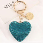 Diamond Heart Keychain - Blue
