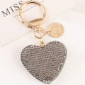 Diamond Heart Keychain - Gray