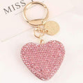 Diamond Heart Keychain - Pink