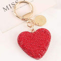 Diamond Heart Keychain - Red
