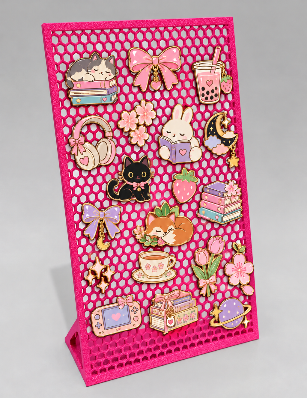 Enamel Pin Display Board - Pink