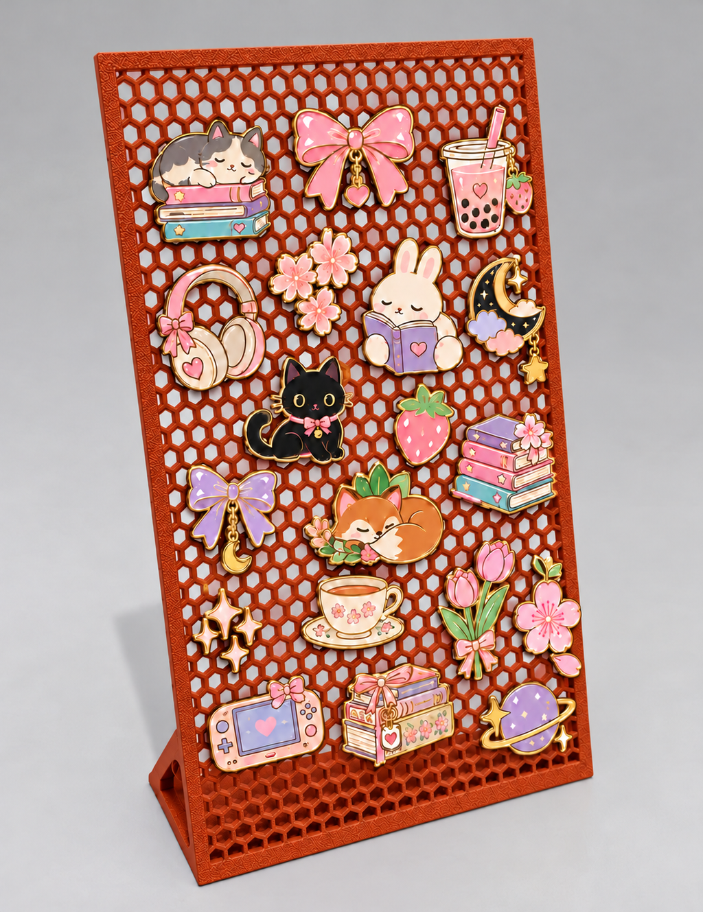 Enamel Pin Display Board - Terracotta