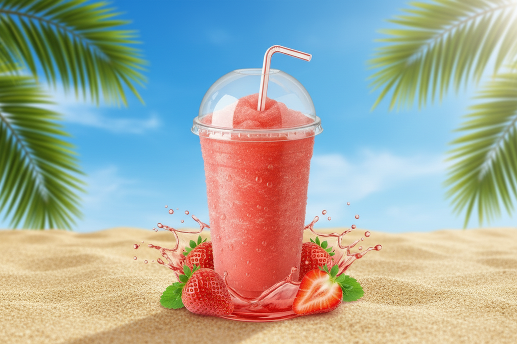 enticing strawberry icee