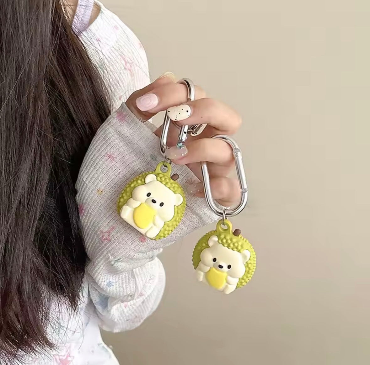 Foodie AirTag Case Keychain - Durian