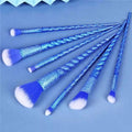 Frosted Unicorn Ombre Makeup Brush Set - Blueberry