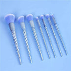 Frosted Unicorn Ombre Makeup Brush Set - Icicle Blue