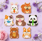 Furry Friends Enamel Pin Set 7pcs