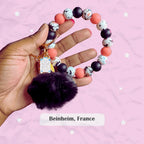 Getaway Vacation Inspired Chunky Silicone Wristlet Keychain - Beinheim France