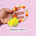 Getaway Vacation Inspired Chunky Silicone Wristlet Keychain - Bodega Bay California