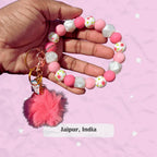 Getaway Vacation Inspired Chunky Silicone Wristlet Keychain - Jaipur India
