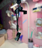Glitter Tumbler Trinket Keychain - Black