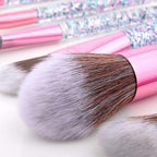 Glittery Glam Cosmetic Makeup Brush Set 5pc