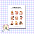 Glossy Sticker Sheet - Coffee Lover