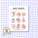 Glossy Sticker Sheet - Dainty Coquette
