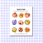 Glossy Sticker Sheet - Snack Time