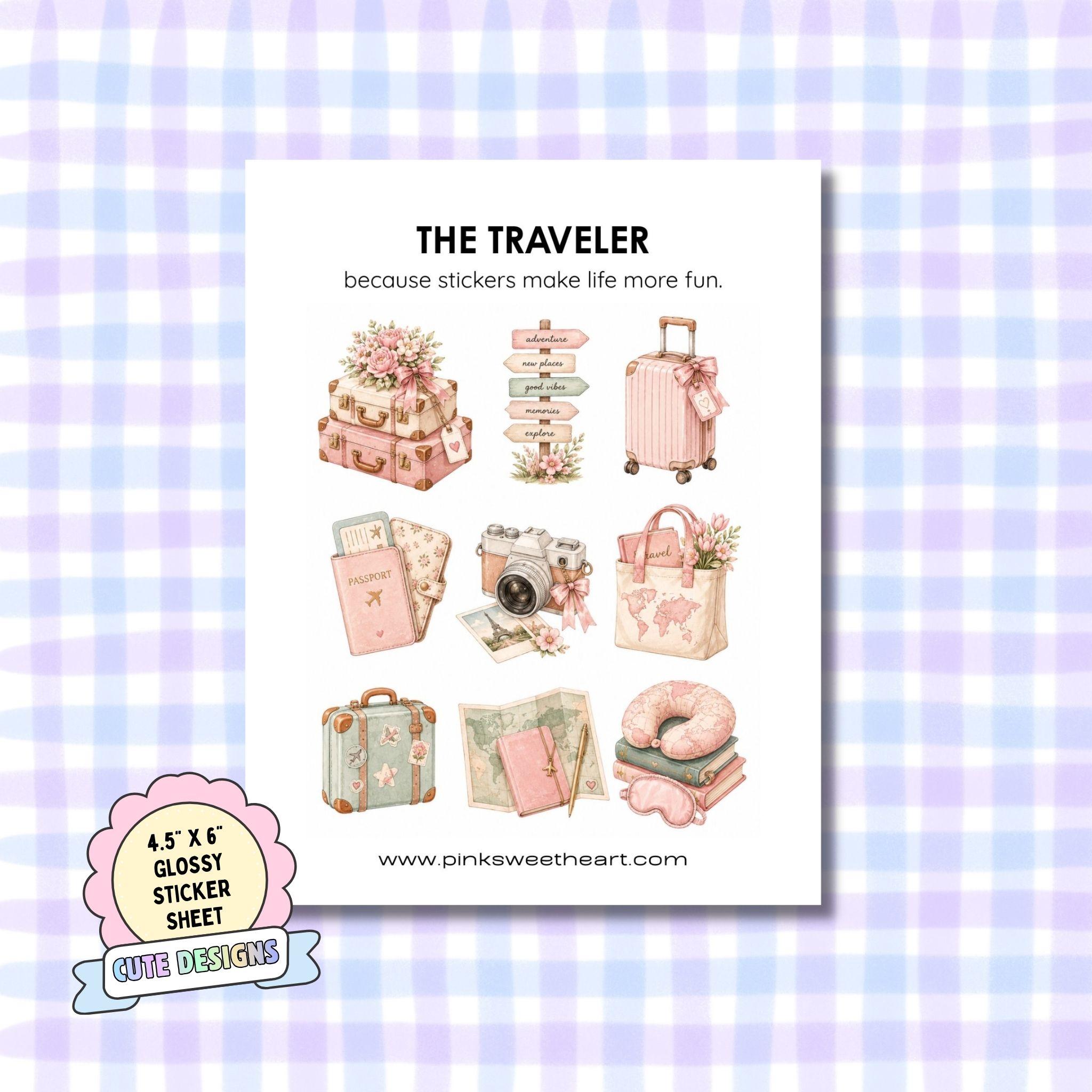 Glossy Sticker Sheet - The Traveler