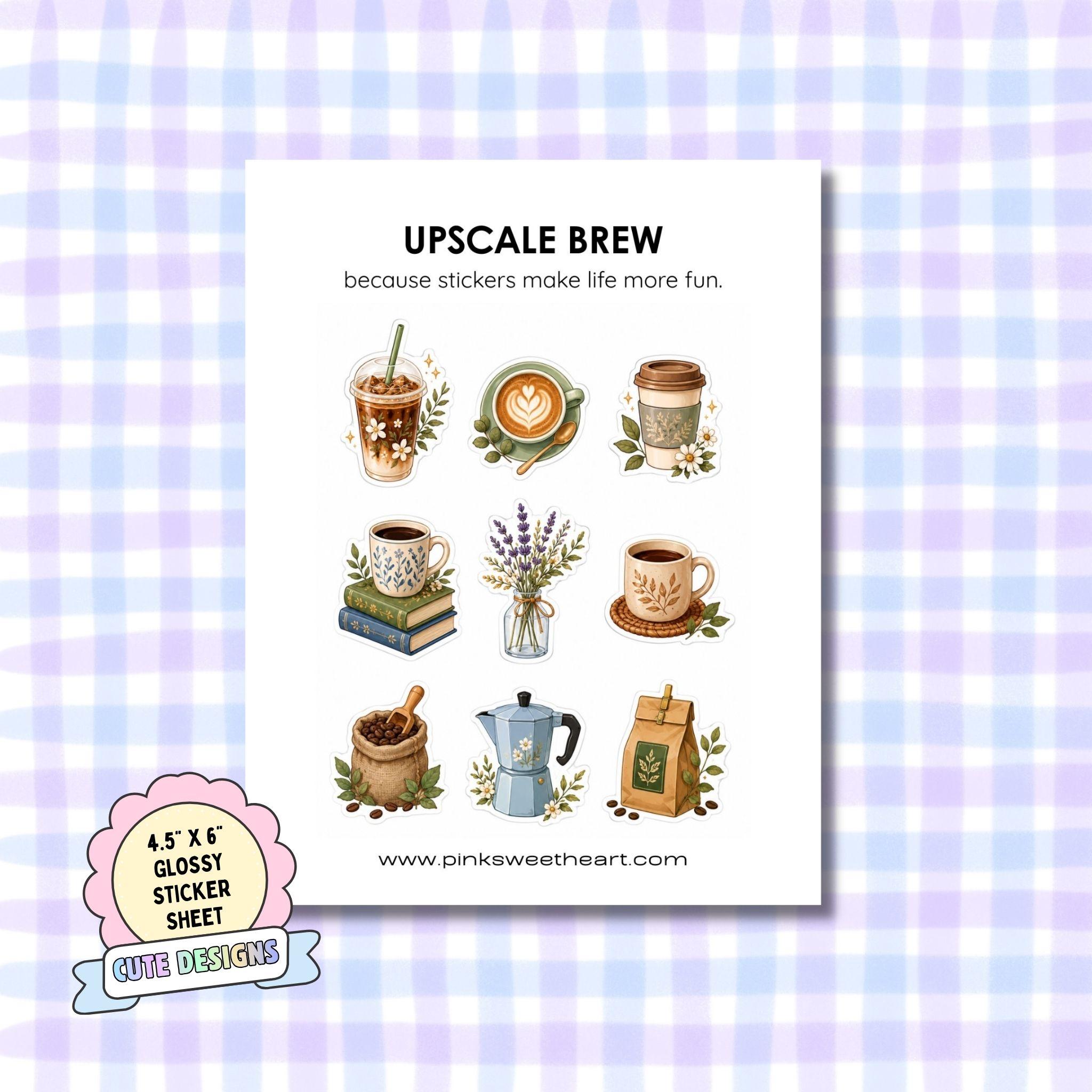 Glossy Sticker Sheet - Upscale Brew