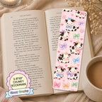 Glossy Wide Bookmark - Baby Cows
