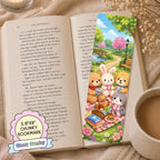 Glossy Wide Bookmark - Fuzzy Friends