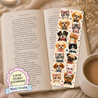 Glossy Wide Bookmark - Puppies and Kittens