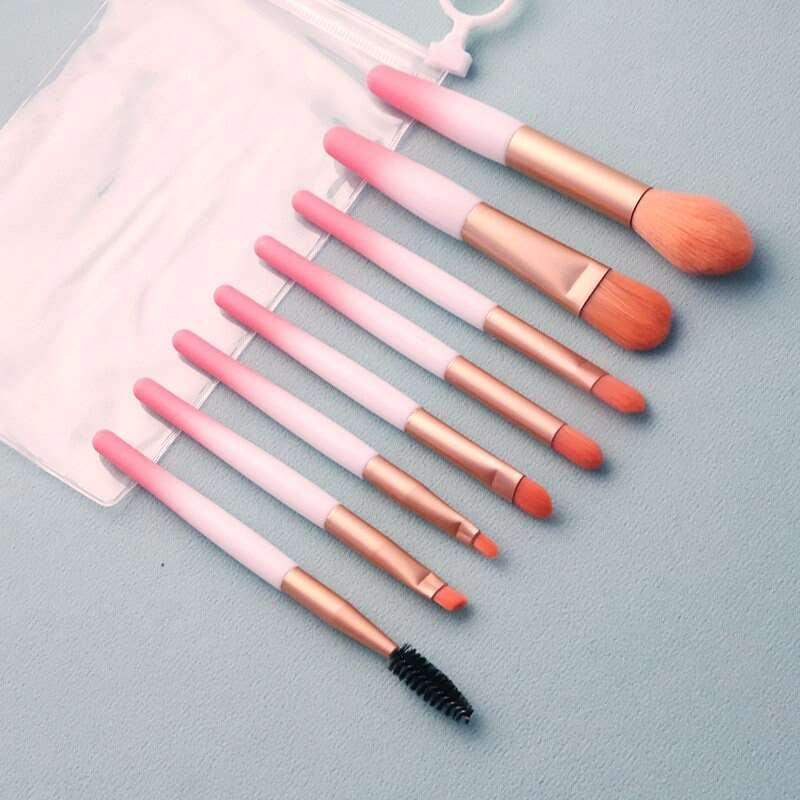 Gradient Ombré Mini Makeup Brush Set 8pc