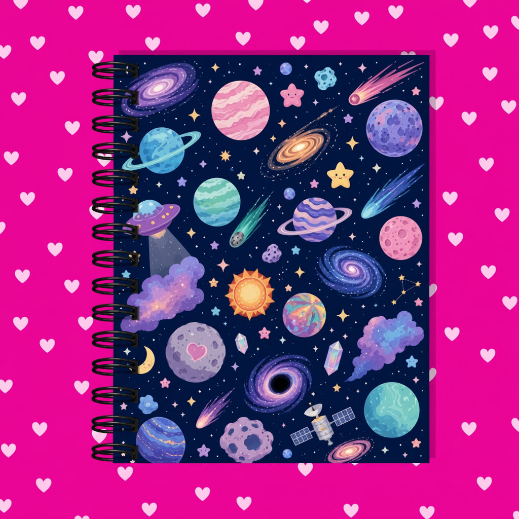 Hardcover Journaling Notebook - Series 1 - Outer Space / Dot