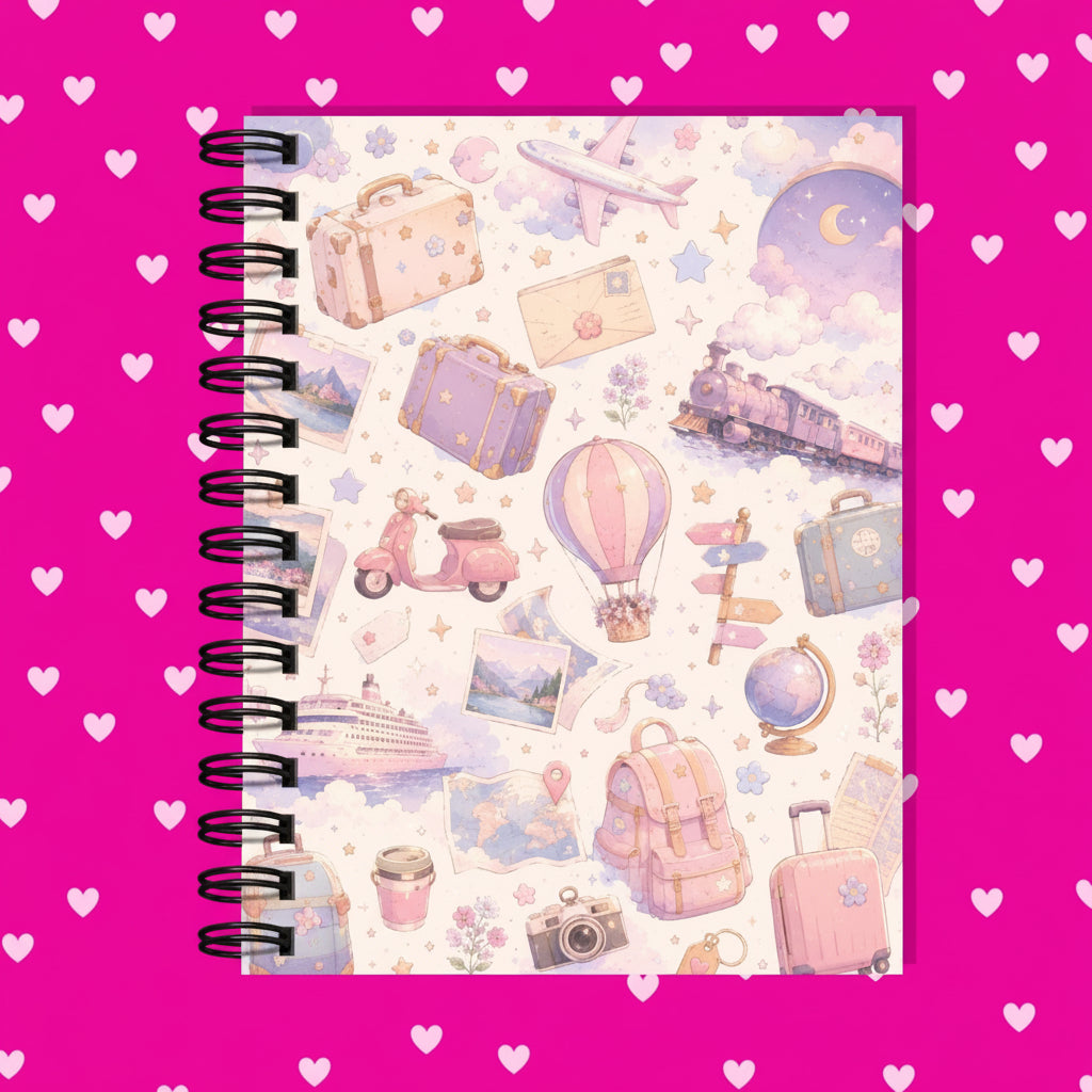 Hardcover Journaling Notebook - Series 2 - Dainty Traveler / Dot