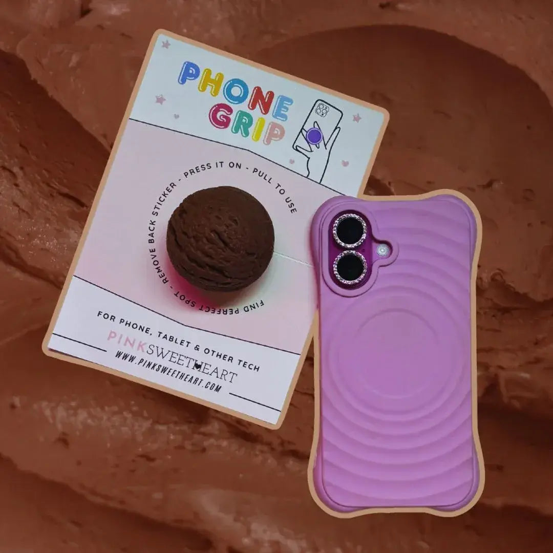 Ice Cream Scoop 3D Phone Grip - Chocolate