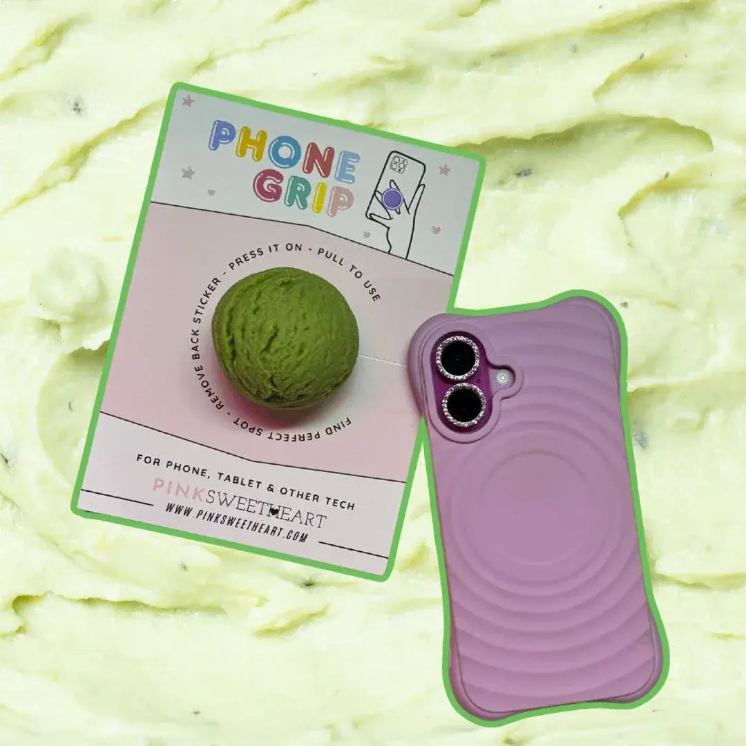 Ice Cream Scoop 3D Phone Grip - Green Pistachio