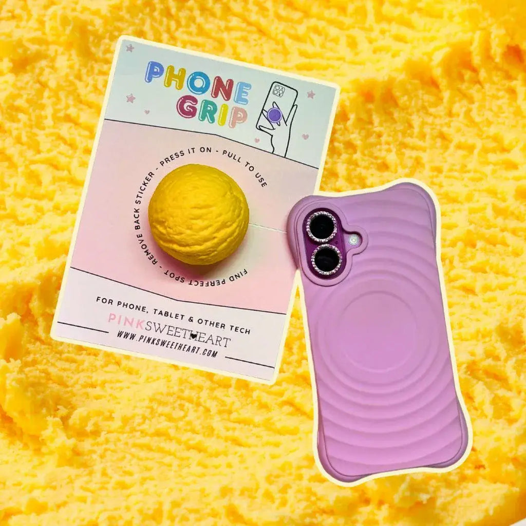 Ice Cream Scoop 3D Phone Grip - Lemon