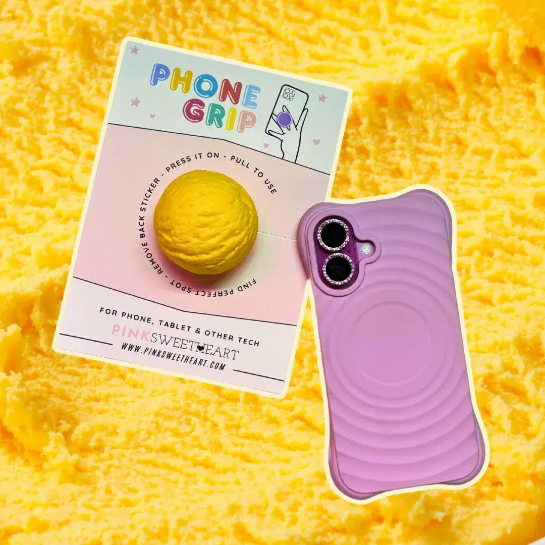 Ice Cream Scoop 3D Phone Grip - Lemon