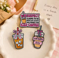 Iced Coffee Enamel Pin Set 3pcs