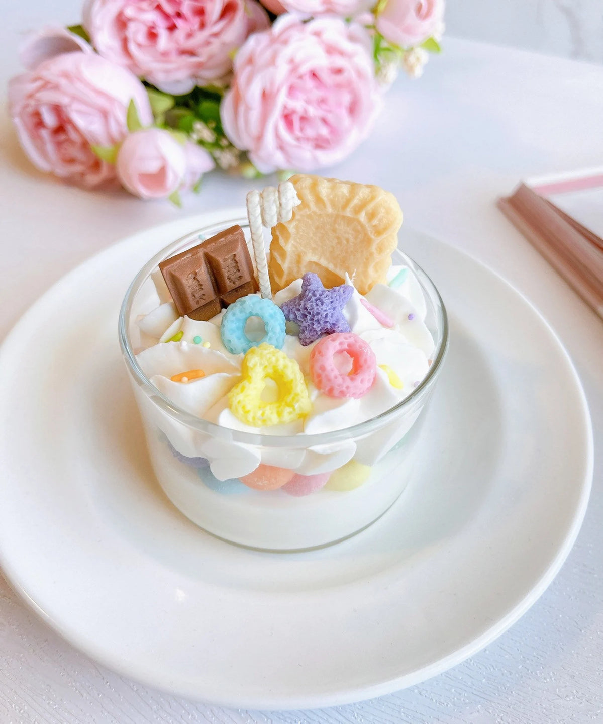 Confetti Loops Cereal Milk Mini Dessert Candle