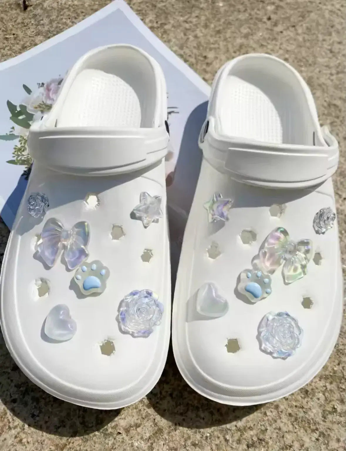 Iridescent Shimmer Clog Charms Set