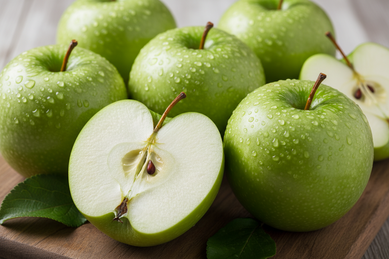 juicy sour green apples