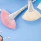 Jumbo Fan Shaped Rainbow Makeup Brush 1pc