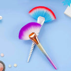 Jumbo Fan Shaped Rainbow Makeup Brush 1pc