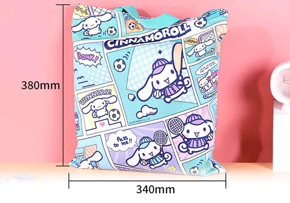 Kawaii Comic Book Canvas Tote Bag