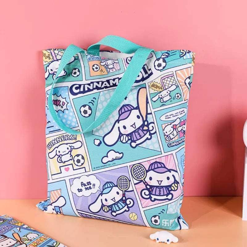Kawaii Comic Book Canvas Tote Bag - Cinnamoroll
