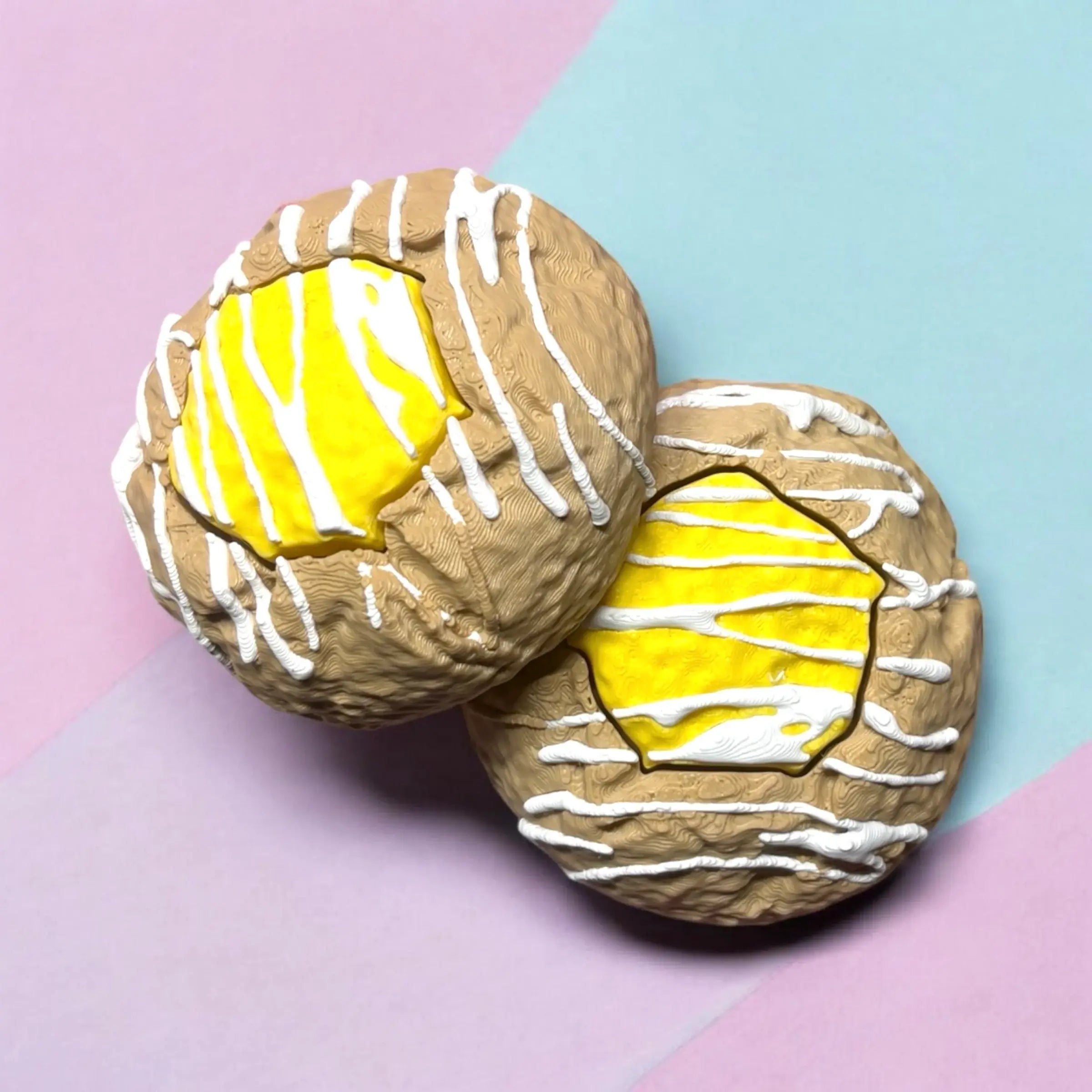 Lemon Thumbprint Cookie Clicker Fidget Keychain