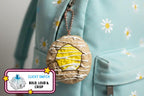 Lemon Thumbprint Cookie Clicker Fidget Keychain - Clicky Blue