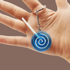 Lollipop Sucker Candy Keychain Charm - Blue