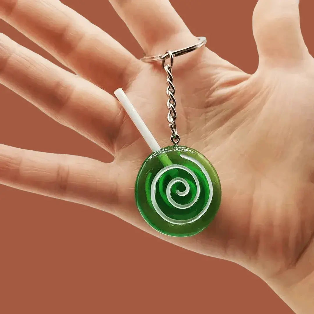 Lollipop Sucker Candy Keychain Charm - Green