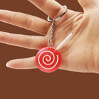 Lollipop Sucker Candy Keychain Charm - Red