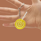Lollipop Sucker Candy Keychain Charm - Yellow