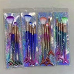 Metallic Mermaid Gradient Makeup Brush Set 4pc