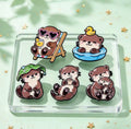 Otter Family Enamel Pin Set 5pcs