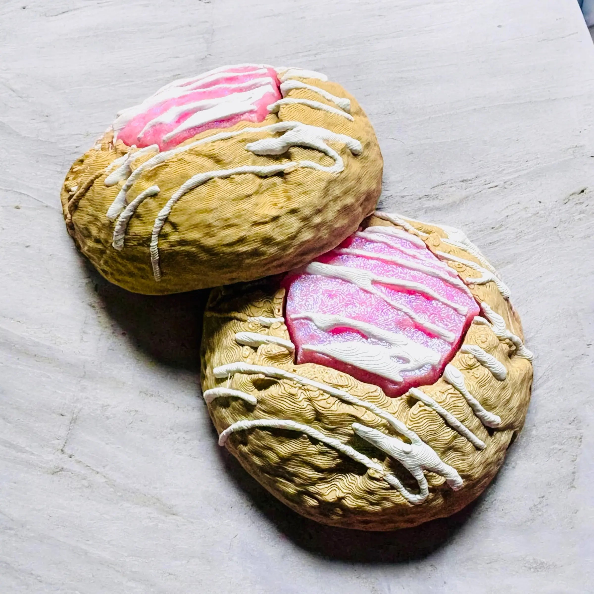 Pink Jelly Thumbprint Cookie Clicker Fidget Keychain